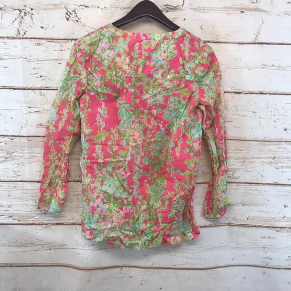Lilly Pulitzer V Neck Boho Blouse Top - Picture 3 of 6